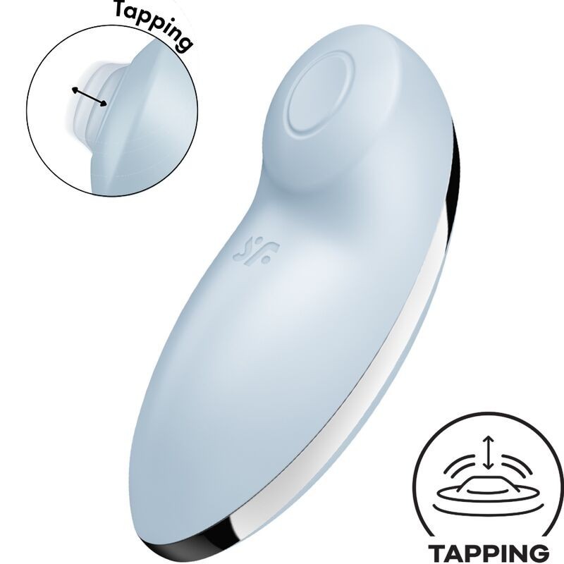SATISFYER - TAP and CLIMAX 2 VIBRADOR and ESTIMULADOR AZUL