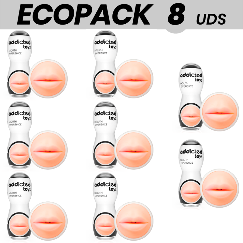 ECOPACK 8 UDS - ADDICTED TOYS MASTURBADOR BOCA 2.0