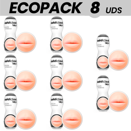 ECOPACK 8 UDS - ADDICTED TOYS MASTURBADOR BOCA 2.0
