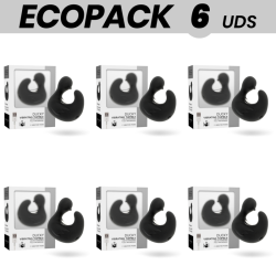 ECOPACK 6 UDS - BLACKandSILVER DEDAL PATO ESTIMULADOR DE SILICONA RECARGABLE DUCKYMANIA