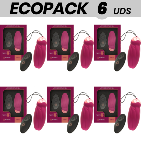 ECOPACK 6 UDS - RITHUAL SITA HUEVO CONTROL REMOTO ROTACIÓN DE PERLAS VIBRACIÓN