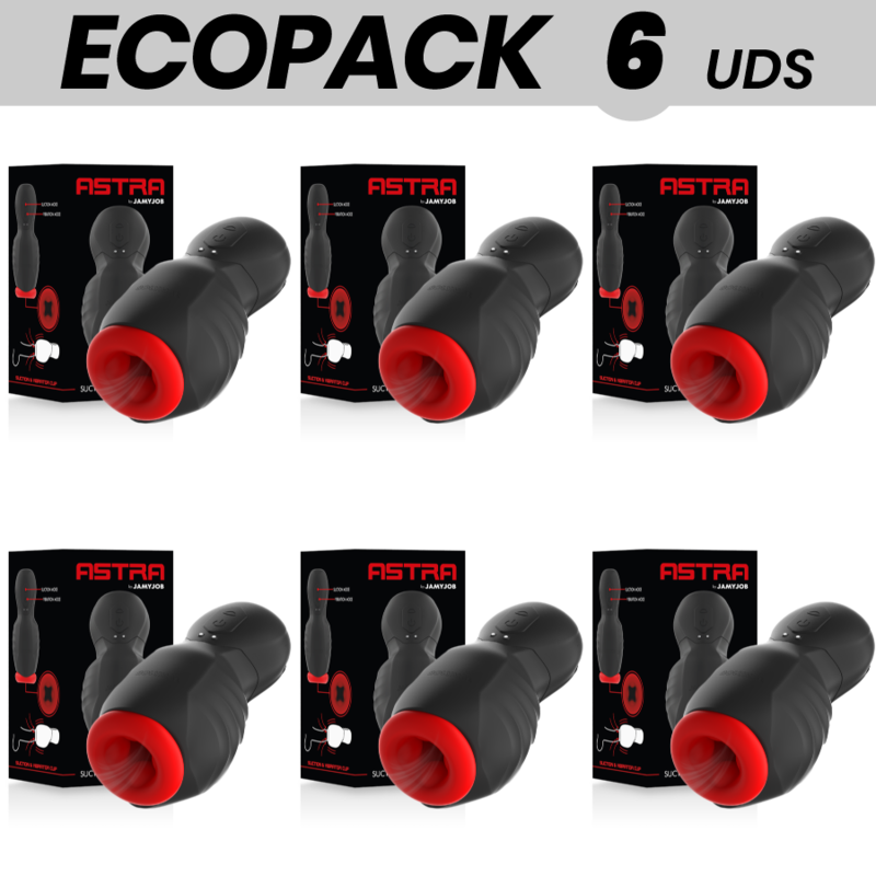 ECOPACK 6 UDS - JAMYJOB ASTRA MASTURBADOR CON VIBRACIÓN Y ONDAS ESTIMULADORAS