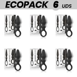 ECOPACK 6 UDS - BLACKandSILVER OZZY POTENTE PLUG ANAL SILICONA
