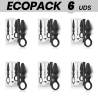 ECOPACK 6 UDS - BLACKandSILVER OZZY POTENTE PLUG ANAL SILICONA