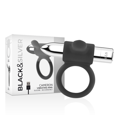 BLACKandSILVER - CAMERON ANILLO RECARGABLE SILVER