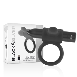 BLACKandSILVER - CAMERON ANILLO RECARGABLE NEGRO