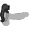 BLACKandSILVER - ANILLO VIBRADOR SILICONA 3 MOTORES RECARGABLE NEGRO