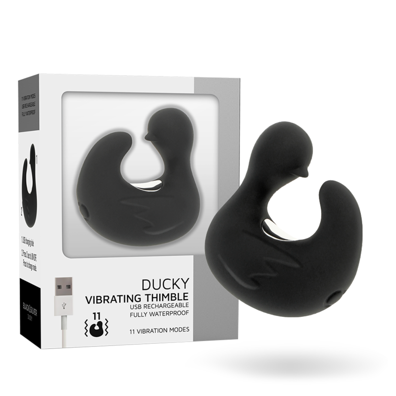 BLACKandSILVER - DEDAL PATO ESTIMULADOR DE SILICONA RECARGABLE DUCKYMANIA