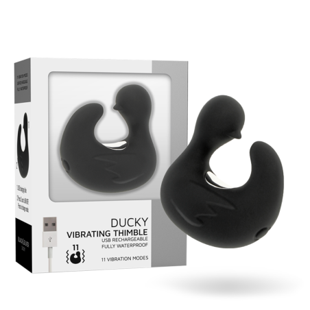 BLACKandSILVER - DEDAL PATO ESTIMULADOR DE SILICONA RECARGABLE DUCKYMANIA