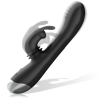 BLACKandSILVER - DJ. ADAM ESTIMULADOR RABBIT SILICONA RECARGABLE NEGRO