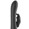 BLACKandSILVER - DJ. ADAM ESTIMULADOR RABBIT SILICONA RECARGABLE NEGRO