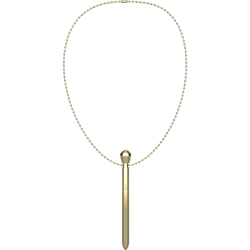 IBIZA - DISCRETO ESTIMULADOR DIAMOND COLLAR RECARGABLE 12 MODOS DE VIBRACIÓN DORADO 12,2 X 1,4
