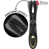 IBIZA - VIBRADOR HI-TECH RABITT POR ONDAS CLITORIALES Y DOBLE PINCHING NEGRO