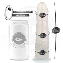 COCK MILLER - DILDO SILICONA 19,5 CM , LUCES Y VIBRACIÓN CON CONTROL REMOTO