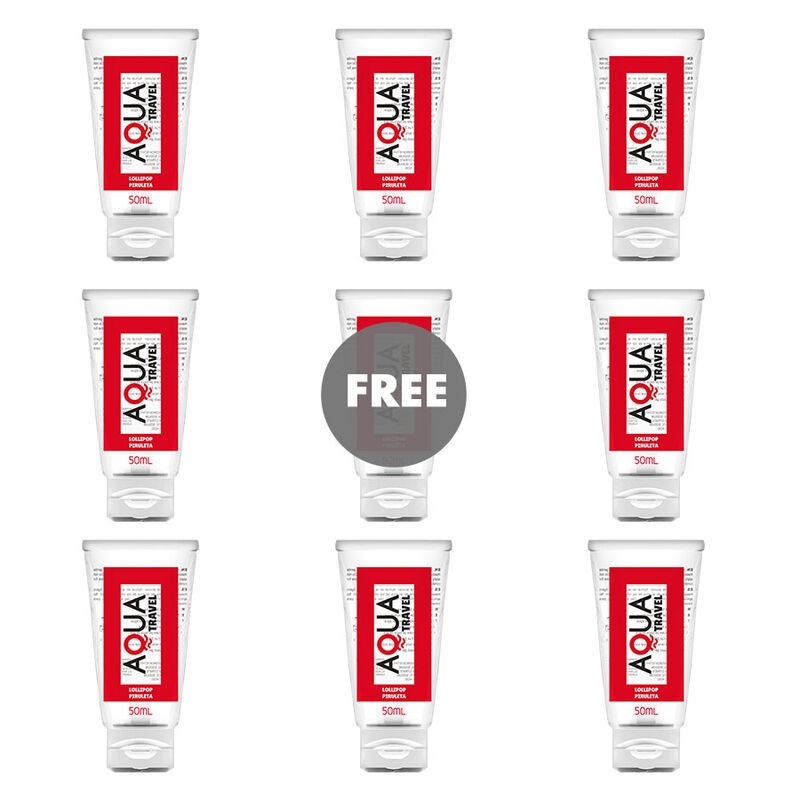 AQUA TRAVEL - LUBRICANTE BASE AGUA SABOR PIRULETA - 50 ML 81 GRATIS
