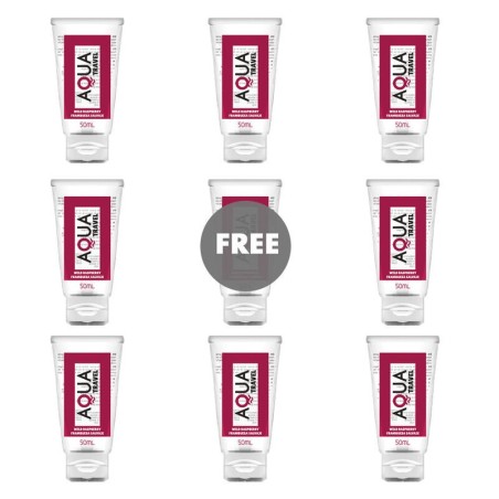 AQUA TRAVEL - LUBRICANTE BASE AGUA SABOR FRAMBUESA SALVAJE - 50 ML 81 GRATIS