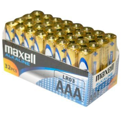 MAXELL - PILA ALCALINA AAA LR03 PACK32 PILAS