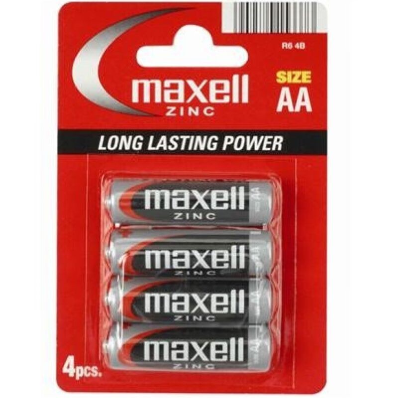 MAXELL - PILA SALINA MANGANESO AA R6 BLISTER4