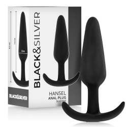 BLACKandSILVER - HANSEL PLUG ANAL SILICONA CON ASA PEQUEÑO
