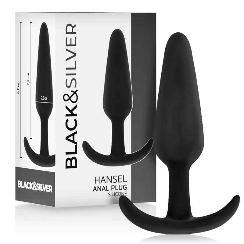 BLACKandSILVER - HANSEL PLUG ANAL SILICONA CON ASA PEQUEÑO