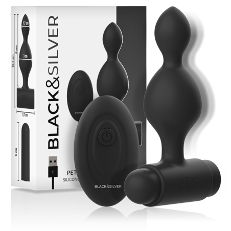 BLACKandSILVER - TUCKER PEQUEÑO PLUG ANAL SILICONA CONTROL REMOTO