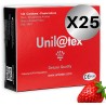 UNILATEX - PRESERVATIVOS ROJOS-FRESA 144 UDS X 25 UDS