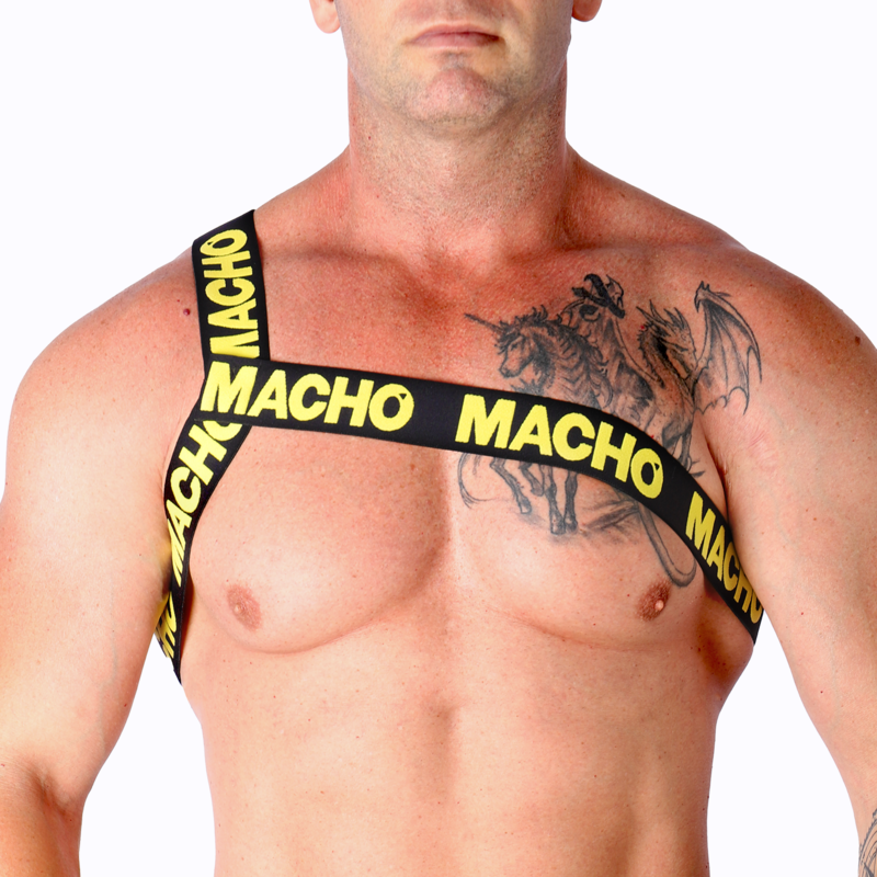 MACHO - ARNÉS ROMANO BLANCO S-M