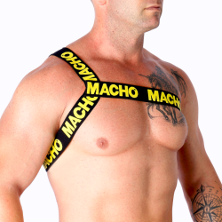 MACHO - ARNÉS ROMANO BLANCO S-M