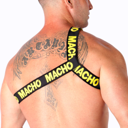 MACHO - ARNÉS ROMANO BLANCO S-M