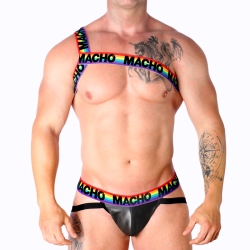 MACHO - ARNÉS ROMANO BLANCO S-M