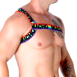 MACHO - ARNÉS ROMANO BLANCO S-M