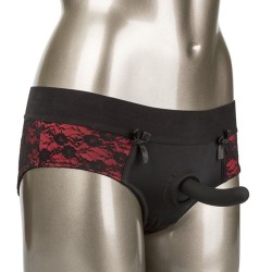 CALEXOTICS - SCANDAL SET DE BRAGUITAS SIN ENTREPIERNAS CON DILDO TALLA S-M
