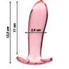 NEBULA SERIES BY IBIZA - MODELO 5 PLUG CRISTAL TRANSPARENTE 12.5 CM -O- 3.5 CM