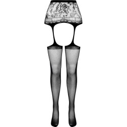PASSION - S028 MEDIAS CON LIGUERO NEGRO TALLA ÚNICA