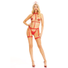 LEG AVENUE - ARNÉS BODY and DIADEMA ENFERMERA ROJO S