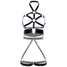 LEG AVENUE - ARNÉS BODY CUERO VEGANO AGARRE NEGRO S