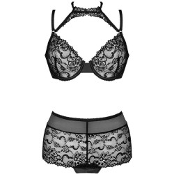 LIVCO CORSETTI FASHION - LINERA FOR THE SENSES COLLECTION SUJETADOR PANTY NEGRO S-M
