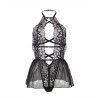 SUBBLIME - TEDDY CUELLO HALTER ESPALDA DESCUBIERTA ENCAJE NEGRO S-M