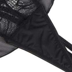 SUBBLIME - TEDDY CUELLO HALTER ESPALDA DESCUBIERTA ENCAJE NEGRO S-M