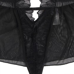 SUBBLIME - TEDDY CUELLO HALTER ESPALDA DESCUBIERTA ENCAJE NEGRO S-M