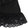 SUBBLIME - BABYDOLL CON TIRANTES AJUSTABLES Y ESTAMPADO FLORAL DE ENCAJE TRANSPARENTE NEGRO S-M
