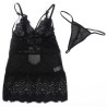 SUBBLIME - BABYDOLL CON TIRANTES AJUSTABLES DE ENCAJE NEGRO S-M
