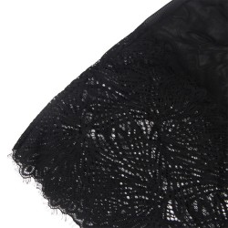 SUBBLIME - BABYDOLL CON TIRANTES AJUSTABLES DE ENCAJE NEGRO S-M