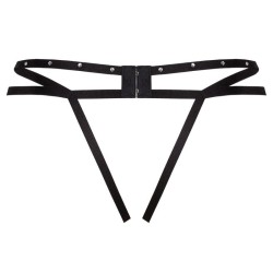 LIVCO CORSETTI FASHION - NOMADE TANGA CROTCHLESS NEGRO S-M