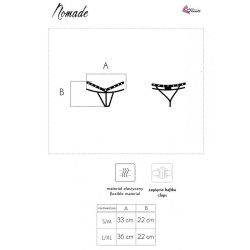 LIVCO CORSETTI FASHION - NOMADE TANGA CROTCHLESS NEGRO S-M