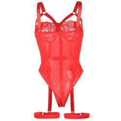 SUBBLIME - TEDDY CON LIGUERO DETALLE TIRAS PECHO ROJO S-M