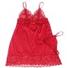 SUBBLIME - BABYDOLL SATINADO CON ENCAJE ROJO S-M