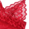 SUBBLIME - BABYDOLL SATINADO CON ENCAJE ROJO S-M