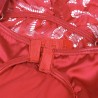 SUBBLIME - BABYDOLL SATINADO CON ENCAJE ROJO S-M