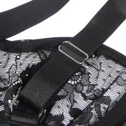 SUBBLIME - TEDDY CON LIGA DETALLE ENCAJES Y TIRAS NEGRO S-M